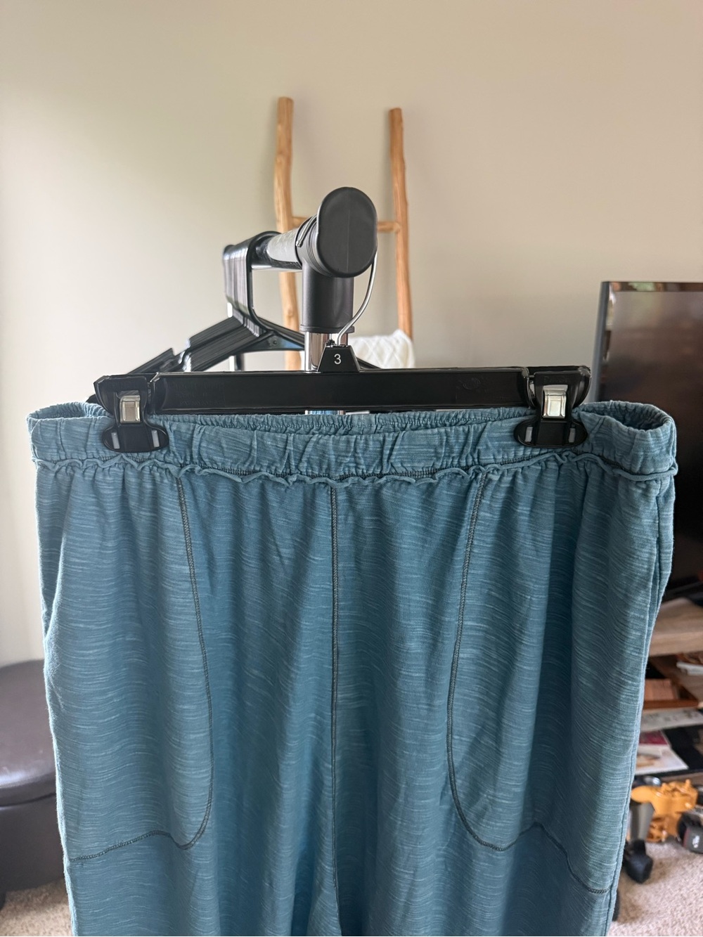 Free People Intimately Heathered Blue Lounge Pants Women’s Medium Soft Knit - Picture 4 of 4